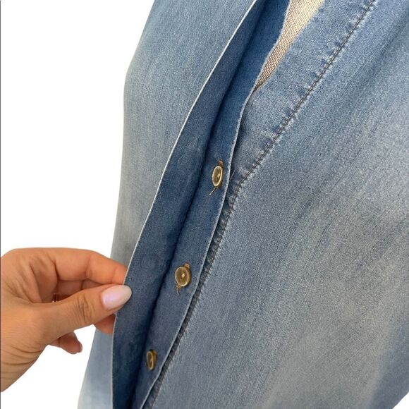 Anthropologie Cloth & Stone Chambray Buttondown Tank Size XS - Picture 8 of 15